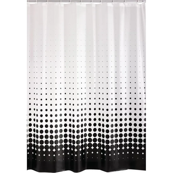 Ridder Duschvorhang Blacky Semitransparent-schwarz Breite 120 cm