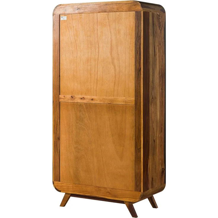 Kleiderschrank Sheesham 90x45x180 dunkelbraun lackiert MAILAND #210 – Bild 10