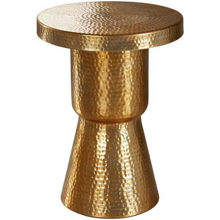 MID.YOU Beistelltisch, rund, Gold, Metall, 43x59x43 cm für Wohnzimmer