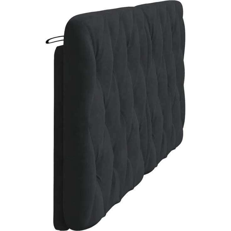 vidaXL Kopfteil-Kissen Schwarz 180 cm Samt – Bild 4