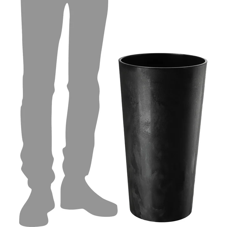 KADAX Blumentopf Blumentopf 47cm Abdeckung mit Einsatz Blumenständer Kunststoff Schwarz – Bild 7