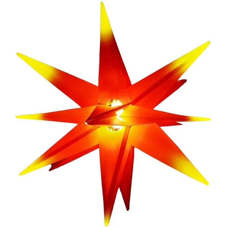 Guru-Shop LED-Stern für außen 3D Außenstern Kaspar, Weihnachtsstern,., Leuchtmittel inklusive