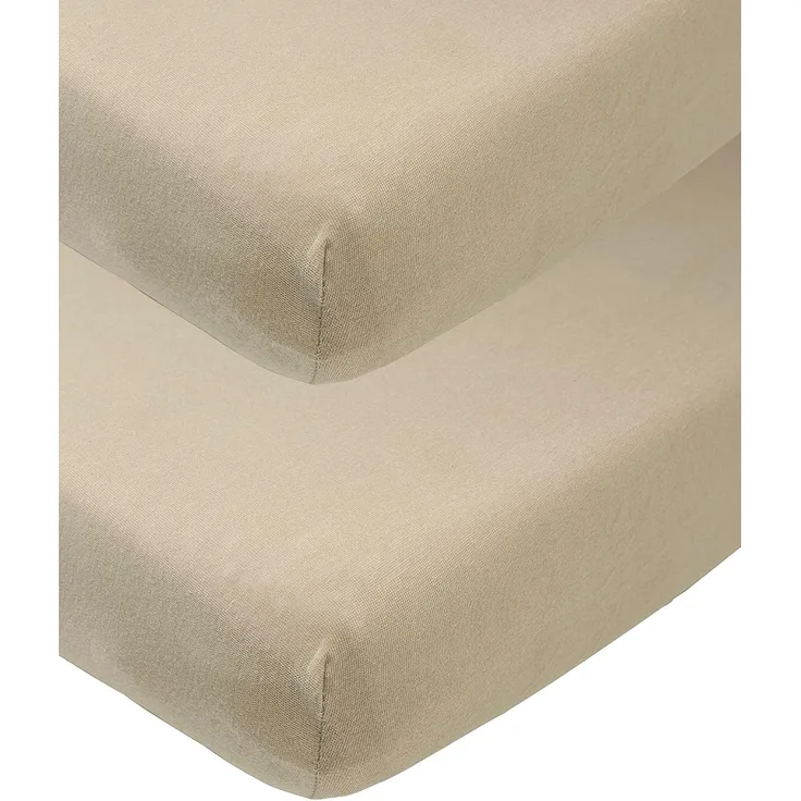 Meyco Jersey Spannbettlaken 50x90 cm Taupe 2 Stück Taupe