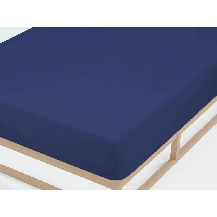 Castell Jersey-Stretch-Spannbetttuch, Marine, 1x 90x190 cm - 100x200 cm, 90x200 cm – Bild 2
