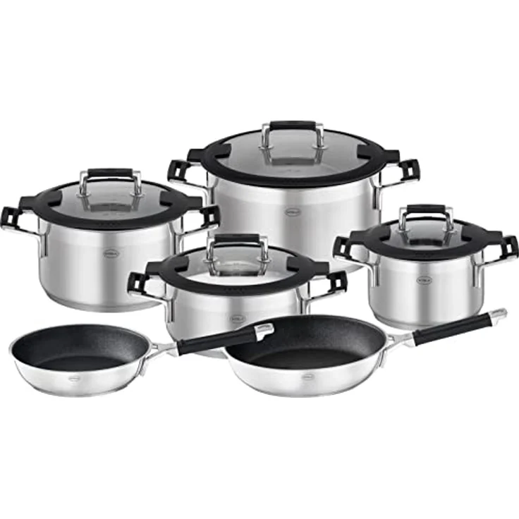 RÖSLE Topfset 6 tlg. Silence Pro Edelstahl Topfset Kochtopf Set Induktion – Bild 1