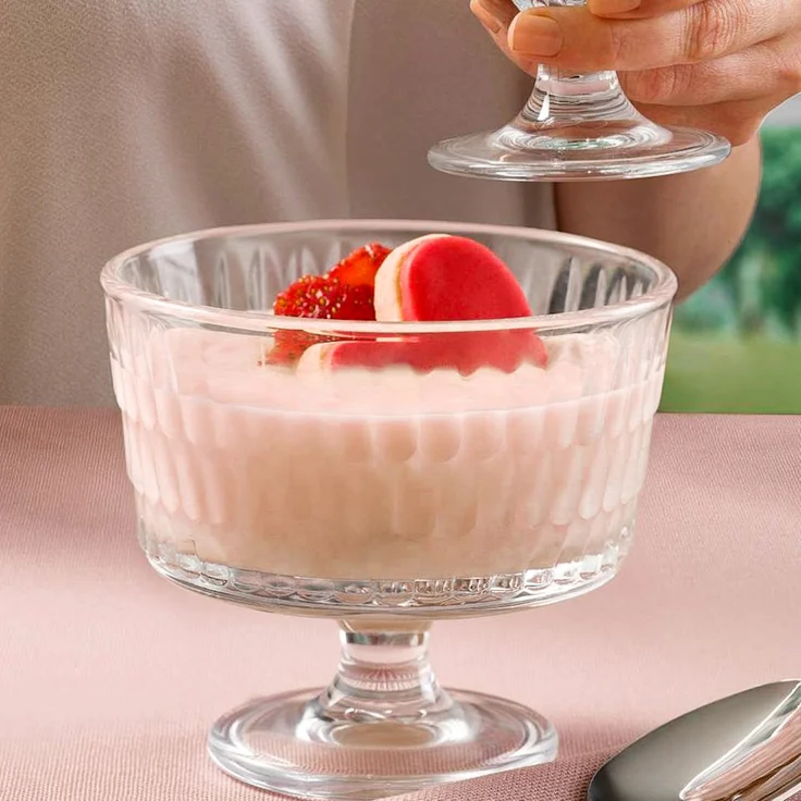 2 Teilige Schale für Eis, Pudding oder Desserts aus Glas Transparent 240 ml – Bild 5