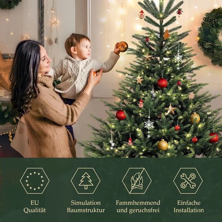 SALCAR Künstlicher Weihnachtsbaum 1,8 m – Bild 6