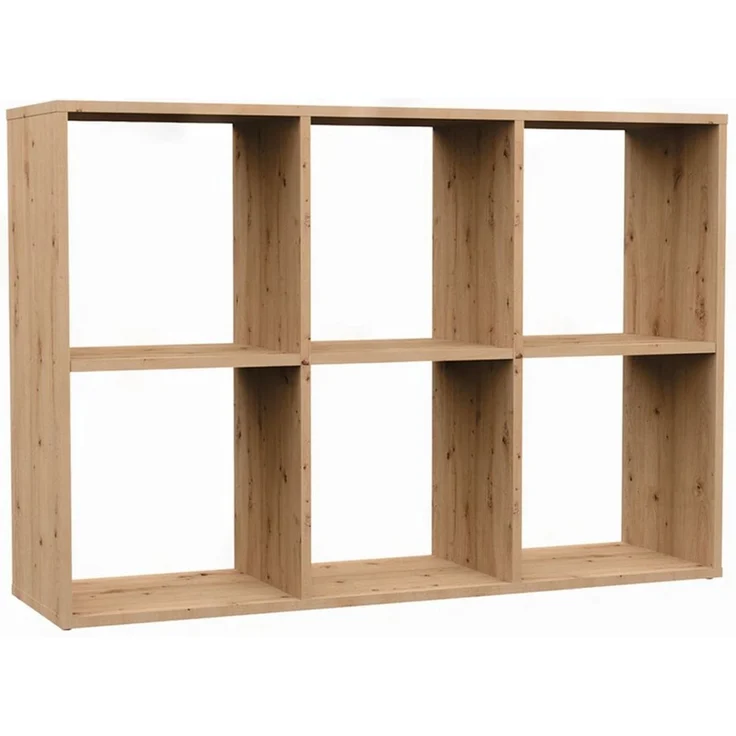 Selsey 'Malax' Offenes Standregal, 6 Fächer, Artisan-Eiche, 75 x 110 x 30 cm – Bild 1