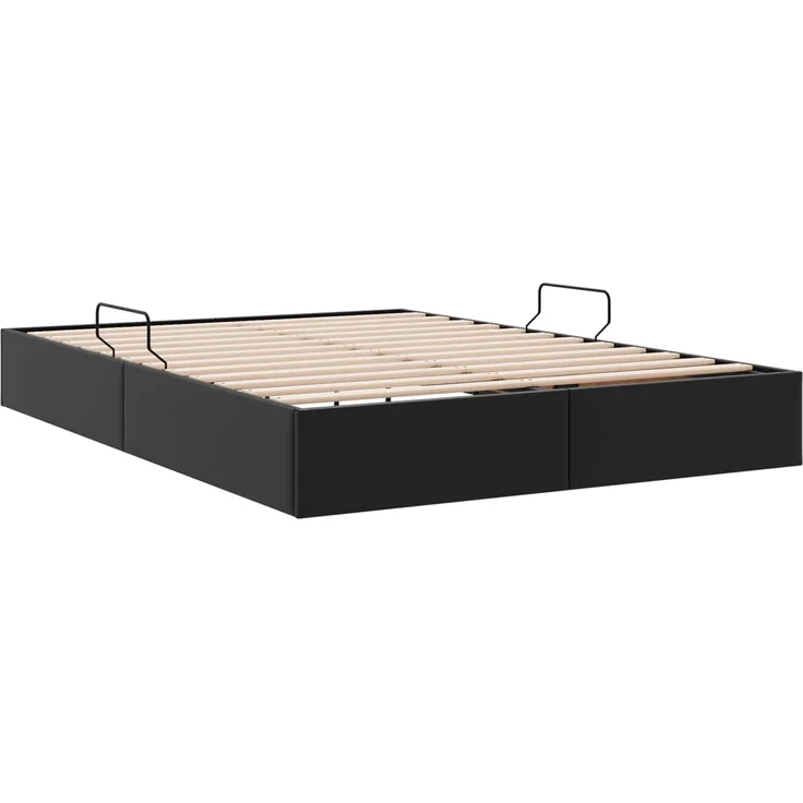 vidaXL Ottoman Bettgestell Schwarz 140 x 200 cm Kunstleder 3442774 – Bild 9