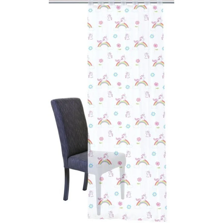 HOME WOHNIDEEN Vorhang EINHORN (1 St), Schlaufen, transparent, Voile, HxB: 245x140 – Bild 4
