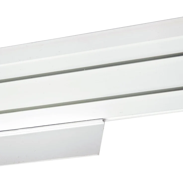 Bestlivings 1-3 Läufige Vorhangschiene mit Innenlauf aus Kunststoff und Kunststoff Blende Weiß 480cm 2-läufig – Bild 4