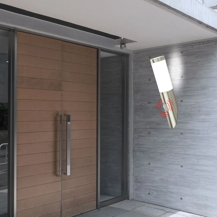 LED Außenlampe mit Bewegungsmelder aus Edelstahl – Bild 2