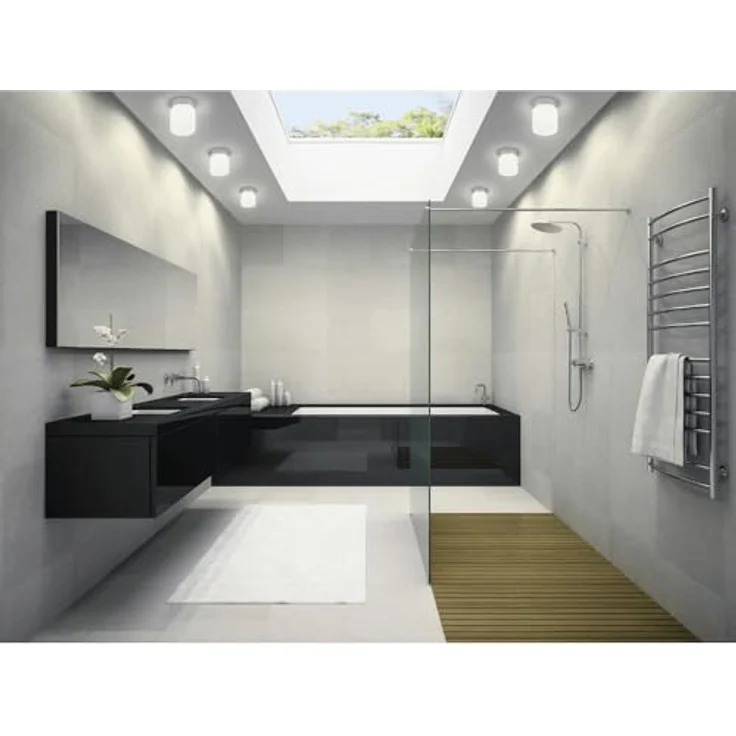 Helestra LED Bad-Deckenleuchte KETO, zylindrisch, 6W, 2900K, 410lm, IP44, CRi>90, schaltbar, Mattschwarz – Bild 2