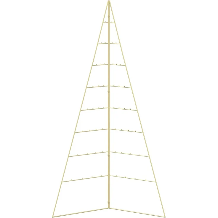 vidaXL Metall Weihnachtsbaum KUOPIO 180 cm Stahl Gold 42053860 – Bild 4