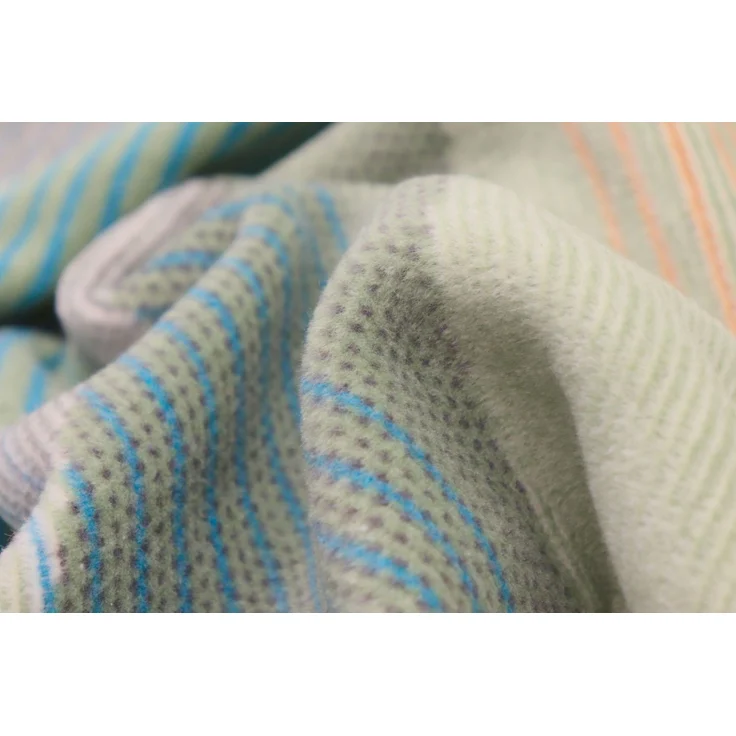 Biederlack Wohndecke Kuscheldecke 150x200 Nordic Flow Wellen petrol sand 832771 – Bild 4