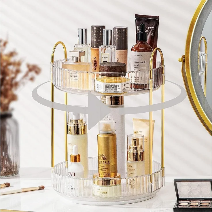 TUWENA Make-Up Organizer Make-up-Organizer Kosmetik-Organizer mit 2 und 3 Etagen – Bild 2