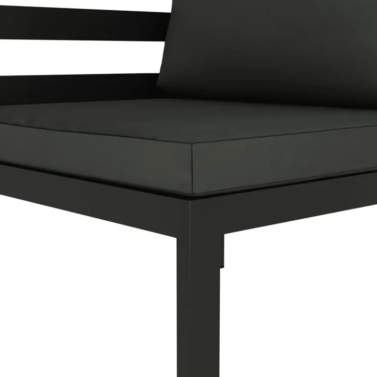 vidaXL Modular-Sofa-Eckteil 1 Stk. mit Kissen Aluminium Anthrazit 49239 – Bild 7
