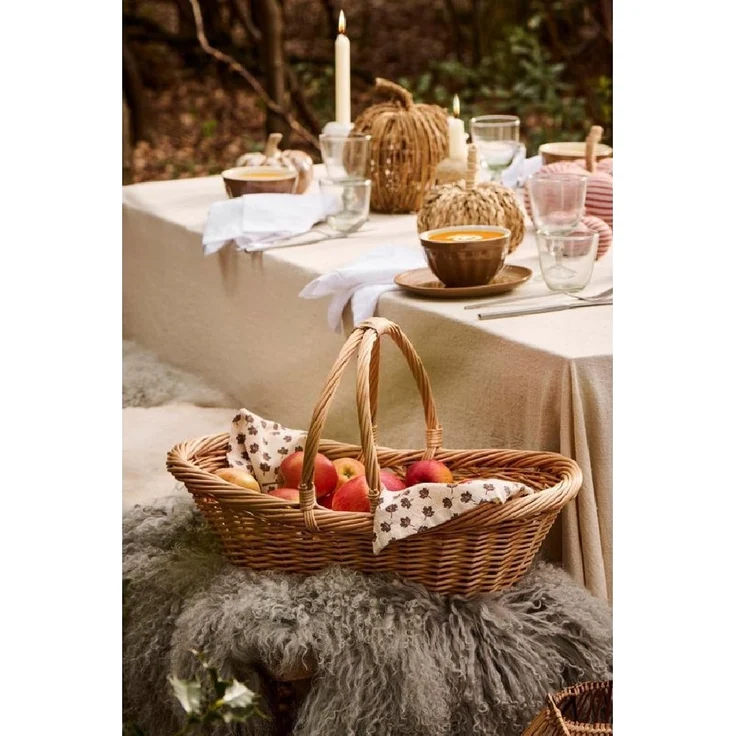 Ib Laursen Geschirrtuch Ib Laursen Geschirrtuch Birk Blätter Natur Braun (50x70 cm) – Bild 2