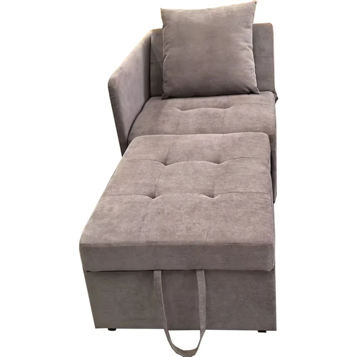 1-Sitzer Schlafsofa 177 x 68 x 65 cm, aus Leinenstoff mit 5-fach verstellbarer Rückenlehne – Bild 6
