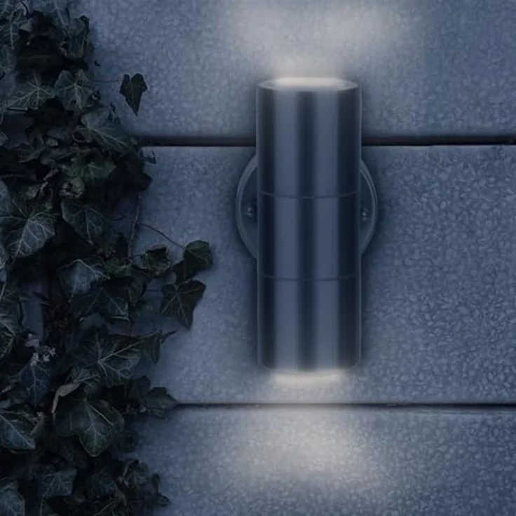 Grafner Außen-Wandleuchte Wandlampe Leuchte GU10 Edelstahl Lichtschein Up&Down, ohne Leuchtmittel, GU10 – Bild 5