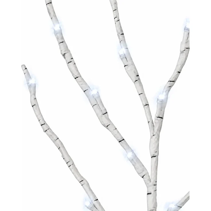 vidaXL LED-Kupferzweig Weihnachtsdekoration 3 stk. Weiß 62 cm Stahl 42055400 – Bild 5