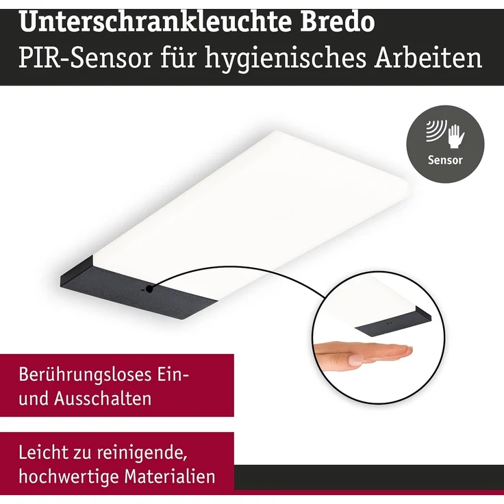 Paulmann LED Unterbauleuchte Bredo schwarz warmweiß 3er Set – Bild 3