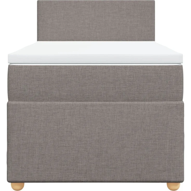 vidaXL Boxspringbett mit Matratze Taupe 90x200 cm Stoff 3288860 – Bild 6
