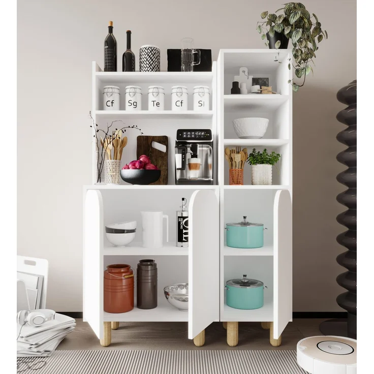 Skye Decor 'Parma 3 - White' Mehrzweckschrank, Weiß, 105 x 155 x 40 cm – Bild 3