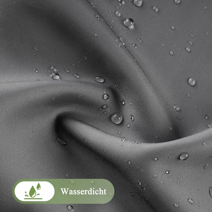 Duschvorhang Textil 200X200cm Grau Wasserdicht Waschbar Antischimmel mit 14 – Bild 7