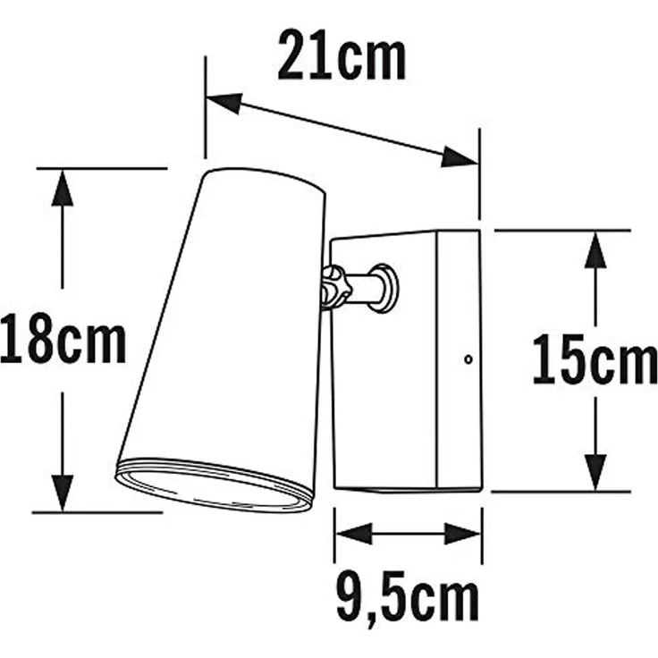 KONSTSMIDE No. 7872-250 Aussenwandleuchte Fano weiss E27 verstellbarer Kopf – Bild 6