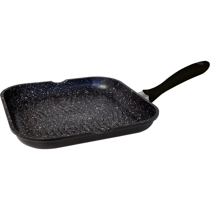 Grillpfanne Alu Guss Ø28cm Steakpfanne Fischpfanne Pfanne braten Induktion für alle Herdarten