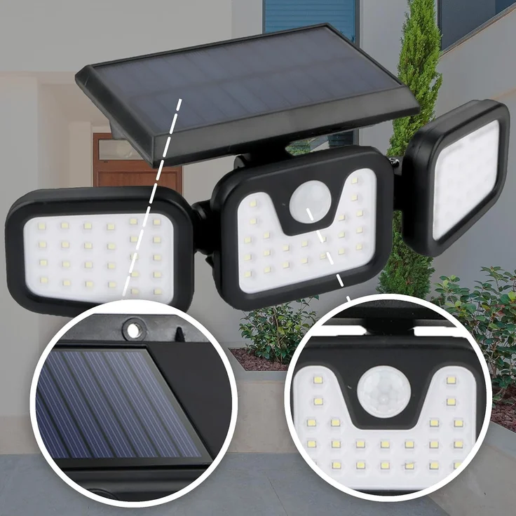 Forever Light Solar LED Lampe SUNARI FLS-03 600 lm PIR IP65 schwarz – Bild 4