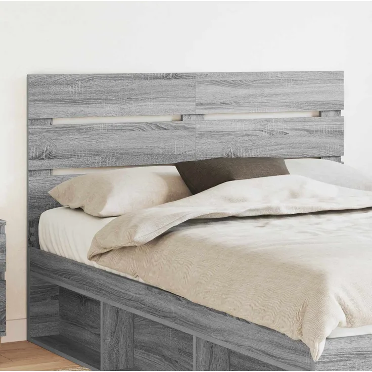 vidaXL Kopfteil Graues Sonoma Holzwerkstoff 100 x 143 x 3 cm Grau
