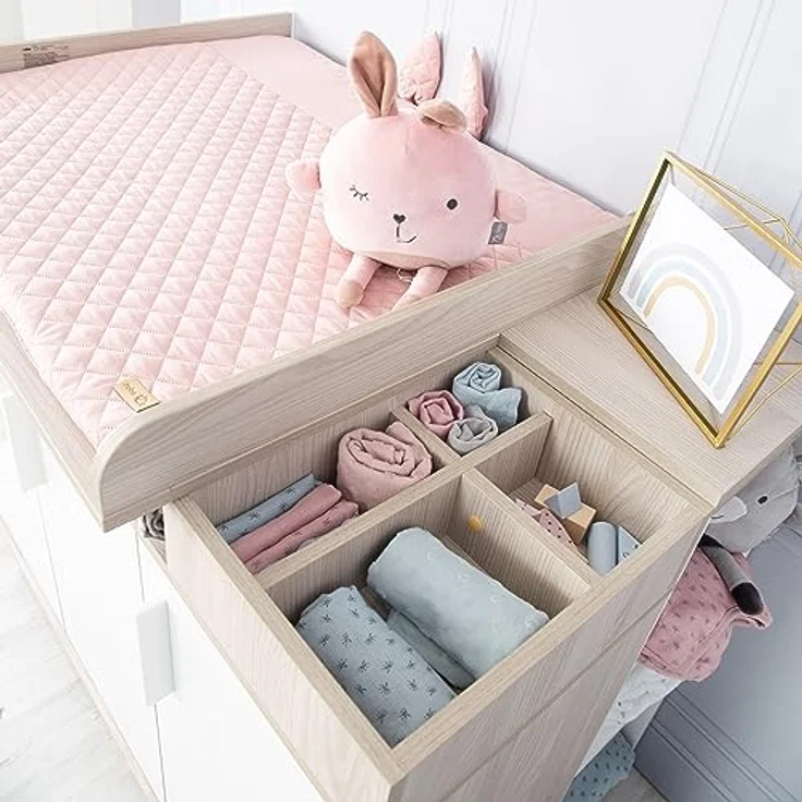 roba Kinderzimmerset 'Olaf' 3-teilig - Bett 70 x 140 - Kleiderschrank 3-türig - Weiß / Luna Elm – Bild 20