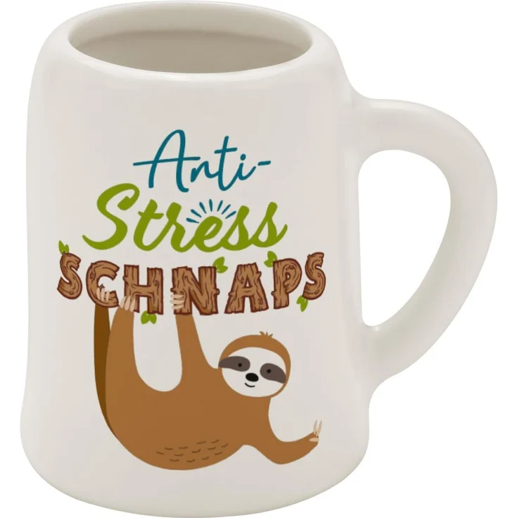 Schnapskrug Schnapsglas Stamper Keramik Sheepworld ANTI-STRESS 73853