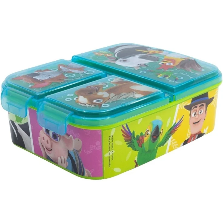 La Granja de Zenón Kinder Brotdose – Lunchbox mit 3 Fächern & tollem Design – Bild 1