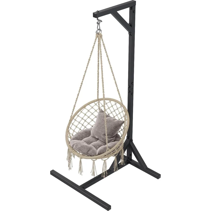 QLS Hängesessel GESTELL aus Stahl mit Haken 212 cm bis 100 kg, Stabil Outdoor pulverbeschichtet Luxus (ohne Hängesessel) – Bild 7