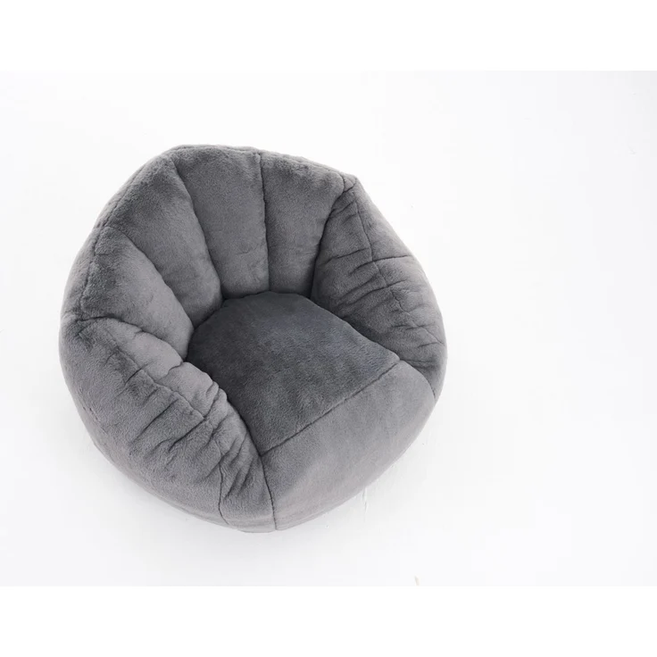 1-Sitzer Sitzsack aus Polyester in Grau, weich gepolstert und kindgerecht geformt,H 52 x T 75 x B 70 cm – Bild 4
