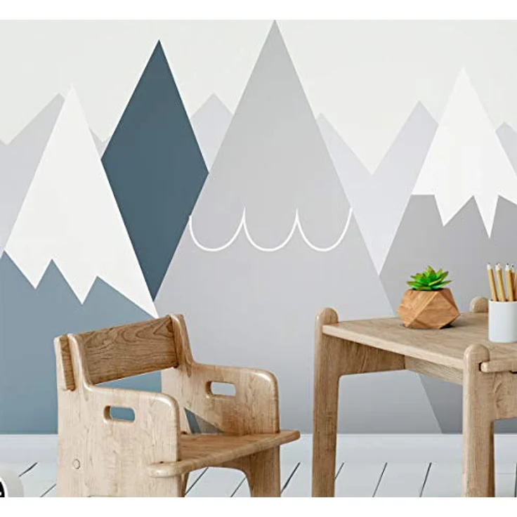 Wandaufkleber, selbstklebend, für Kinder, Riesen-Dekoration, skandinavische Berge für Kinderzimmer, Anouka, 100 x 240 cm – Bild 4