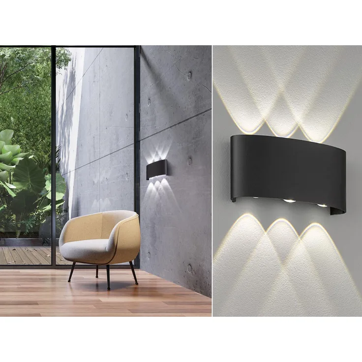 Fischer & Honsel 30377 LED Outdoor Wandleuchte Berlin Schwarz 3000K