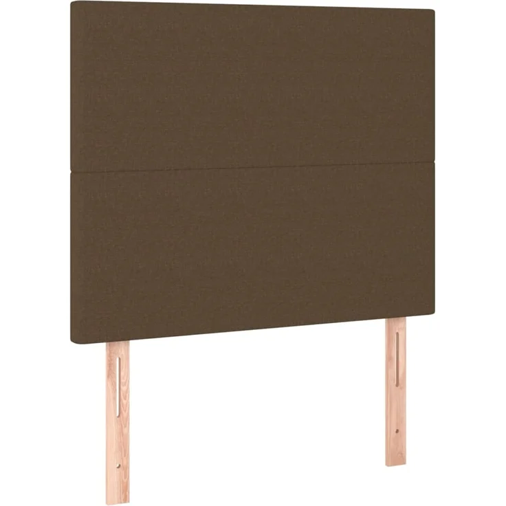 vidaXL Kopfteile 2 Stk. Dunkelbraun 100 x 5 x 78/88 cm Stoff 3116045 – Bild 2