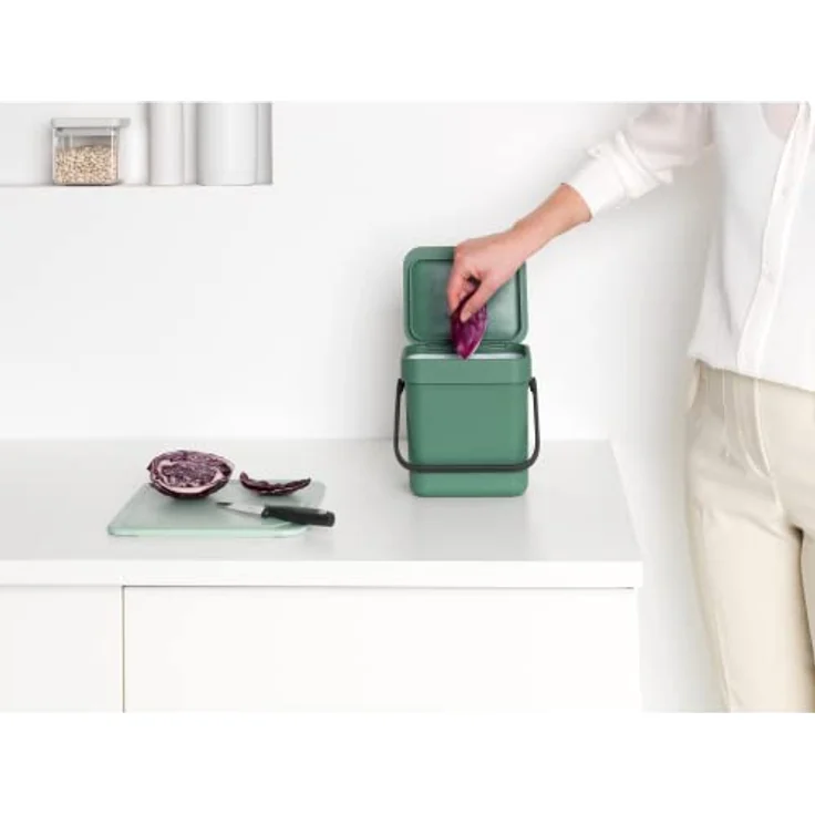 Brabantia 'Sort & Go' Abfallbehälter, Kunststoff, Fir Green, 3 Liter – Bild 6