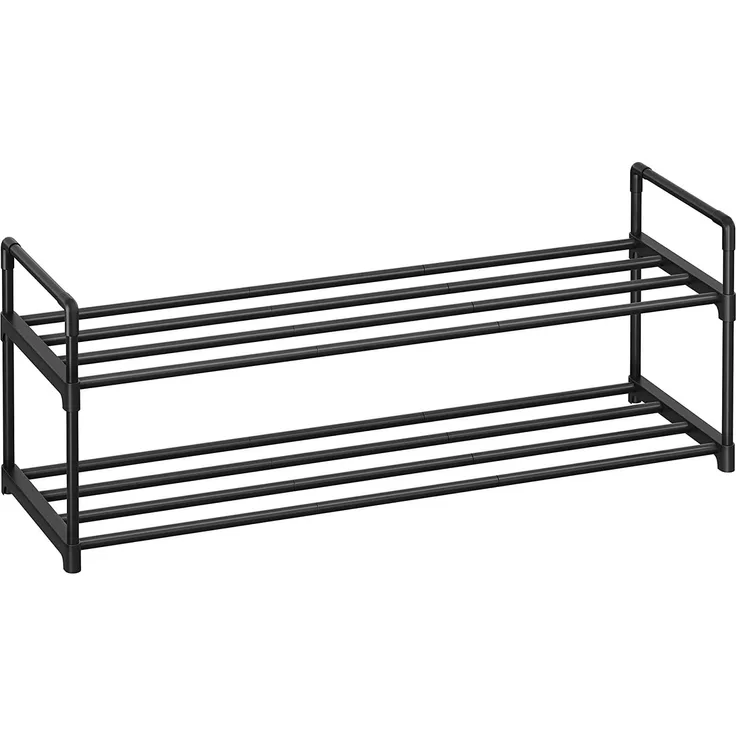 2-stöckiges Schuhregal, Metallregale für bis zu 10 Paar Schuhe, für Wohnzimmer, Eingangsbereich, Flur und Garderobe, 92