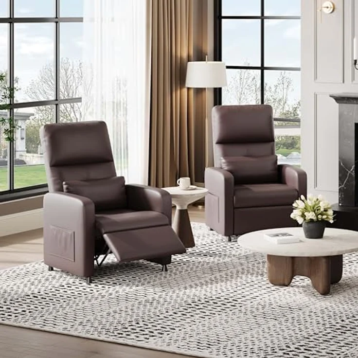 GarveeHome Fernsehsessel Elektrisch Relaxsessel Ruhesessel, massagesessel mit wärmefunktion, Verstellbarer Fernsehsessel mit Fußstütze, Einzelsofa,für Wohnzimmer, Schlafzimmer oder Büro – Bild 3