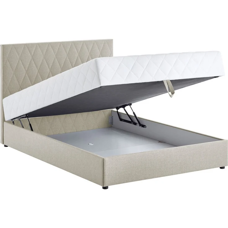 Atlantic Home Collection Stauraumbett Benita, mit Taschenfederkern 120x200 cm Creme – Bild 2