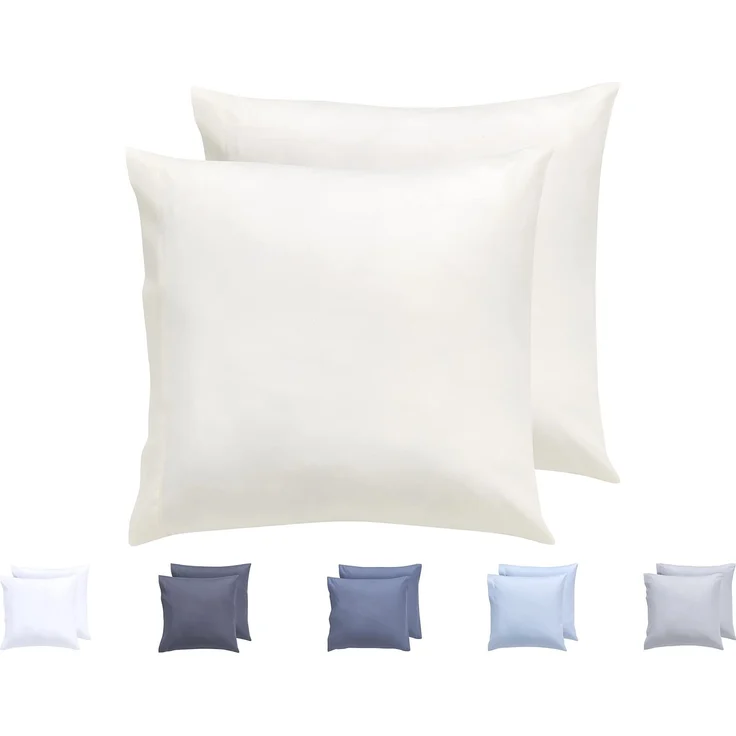 Kissenbezüge, extra weiche Mikrofaser, hypoallergen, Set mit 2 Kissenbezügen 45X45 cm Beige
