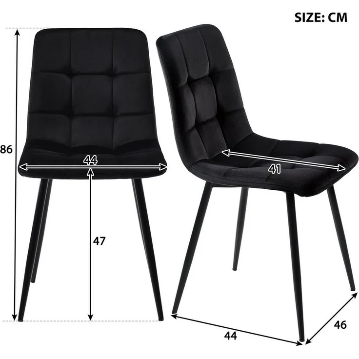 Flieks Essgruppe, (Set, 5-tlg), Esstisch mit 4 Stühlen Set Esszimmer Sitzgruppe, Metallbeine – Bild 2