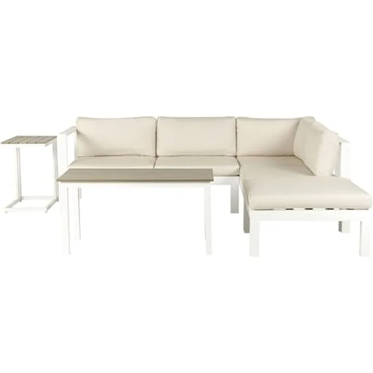 Ecksofa Lounge Set MESSINA Metall Beige