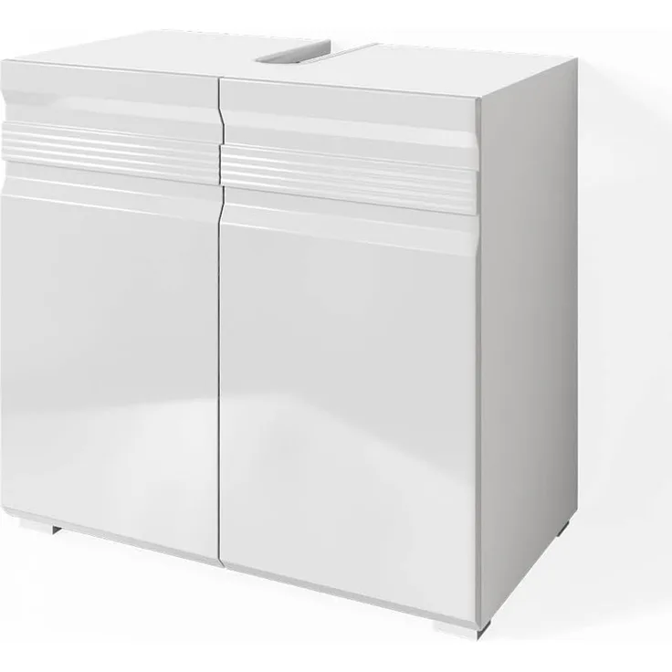 Vicco 'Freddy' Waschbeckenunterschrank, Spanplatte, 60 x 56 x 34 cm, Weiß Hochglanz