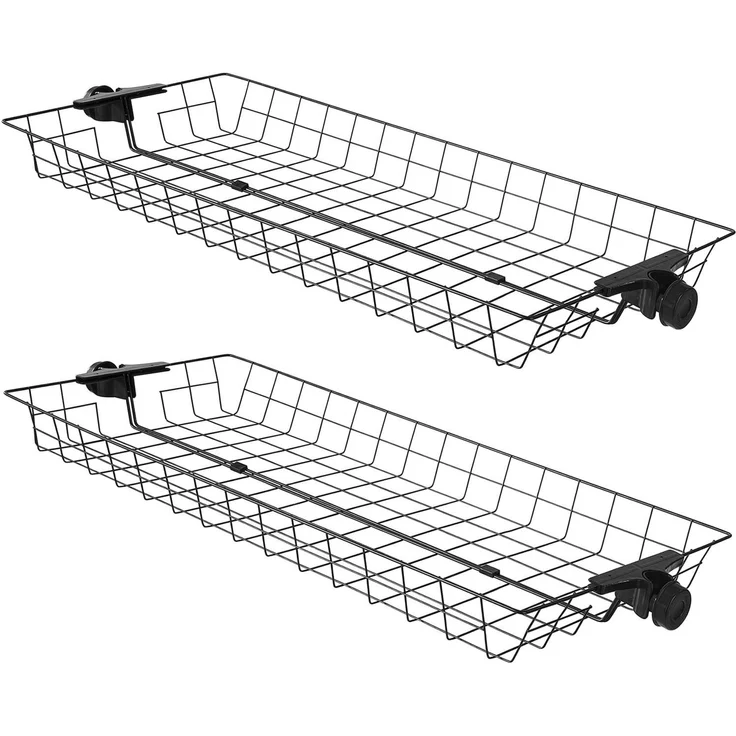 SoBuy FRG34-P02 Aufbewahrungskörbe, Metall, Pulverbeschichtung, Schwarz, 83 x 8 x 19 cm – Bild 1